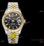 iu Factory Rolex Sky-Dweller 42mm Two Tone 904l Black Dial Watches